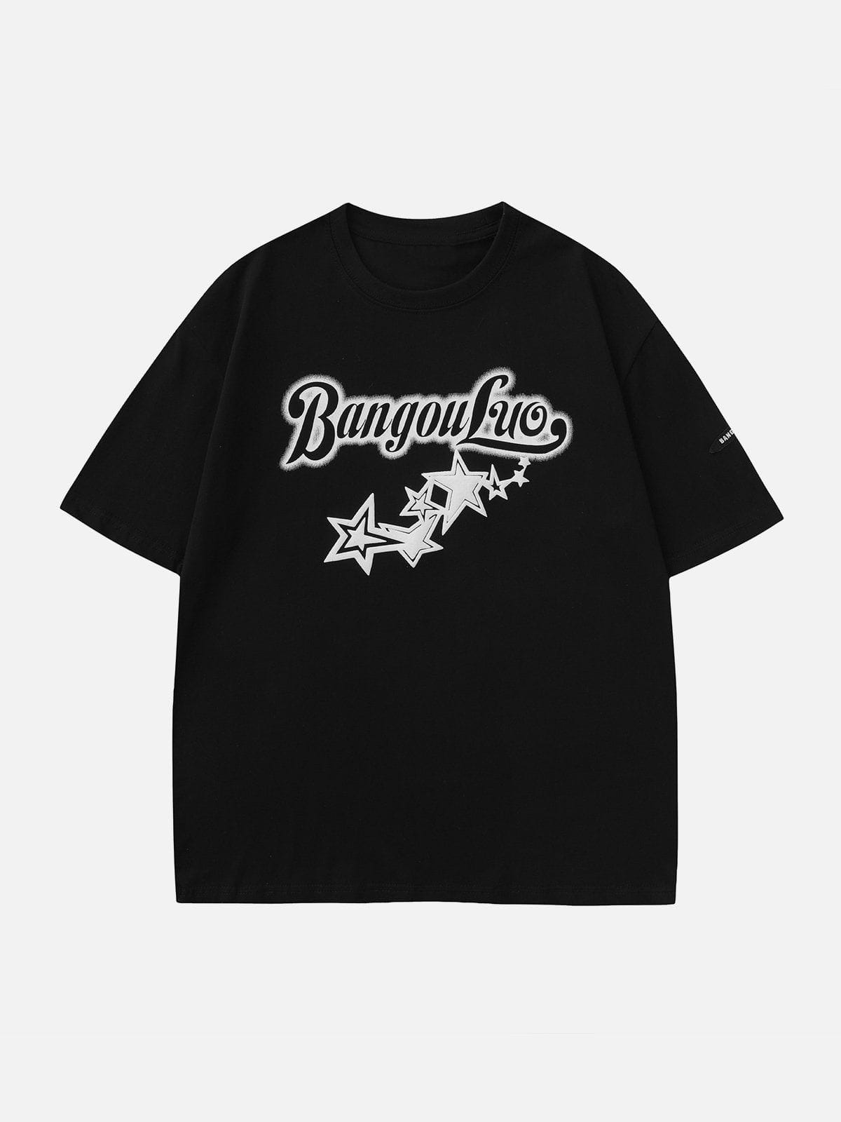 T-Shirt mit Buchstaben-Print aus Schaumstoff 