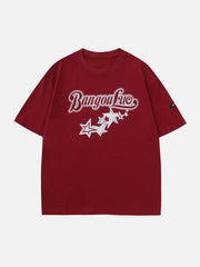 T-Shirt mit Buchstaben-Print aus Schaumstoff 