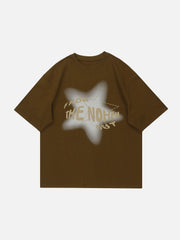 T-Shirt mit Schaumstoff-Stern-Aufdruck 