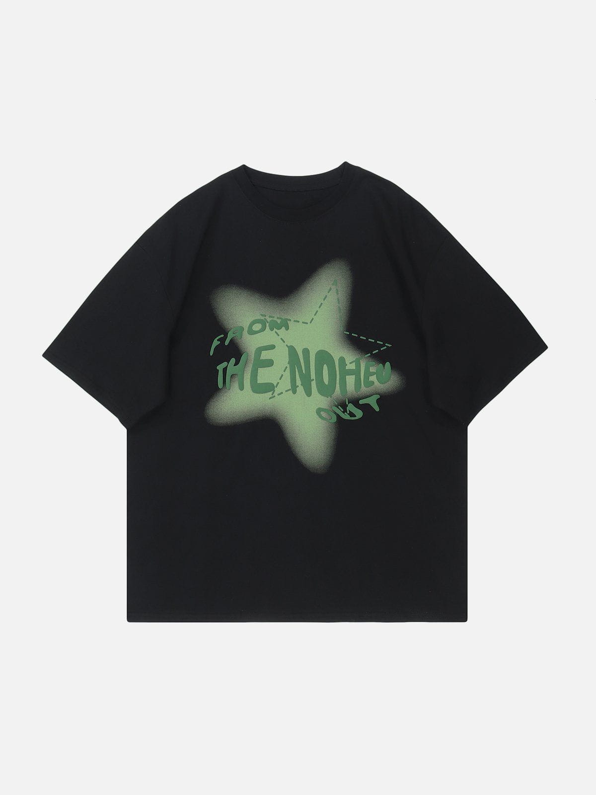 T-Shirt mit Schaumstoff-Stern-Aufdruck 