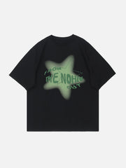 T-Shirt mit Schaumstoff-Stern-Aufdruck 