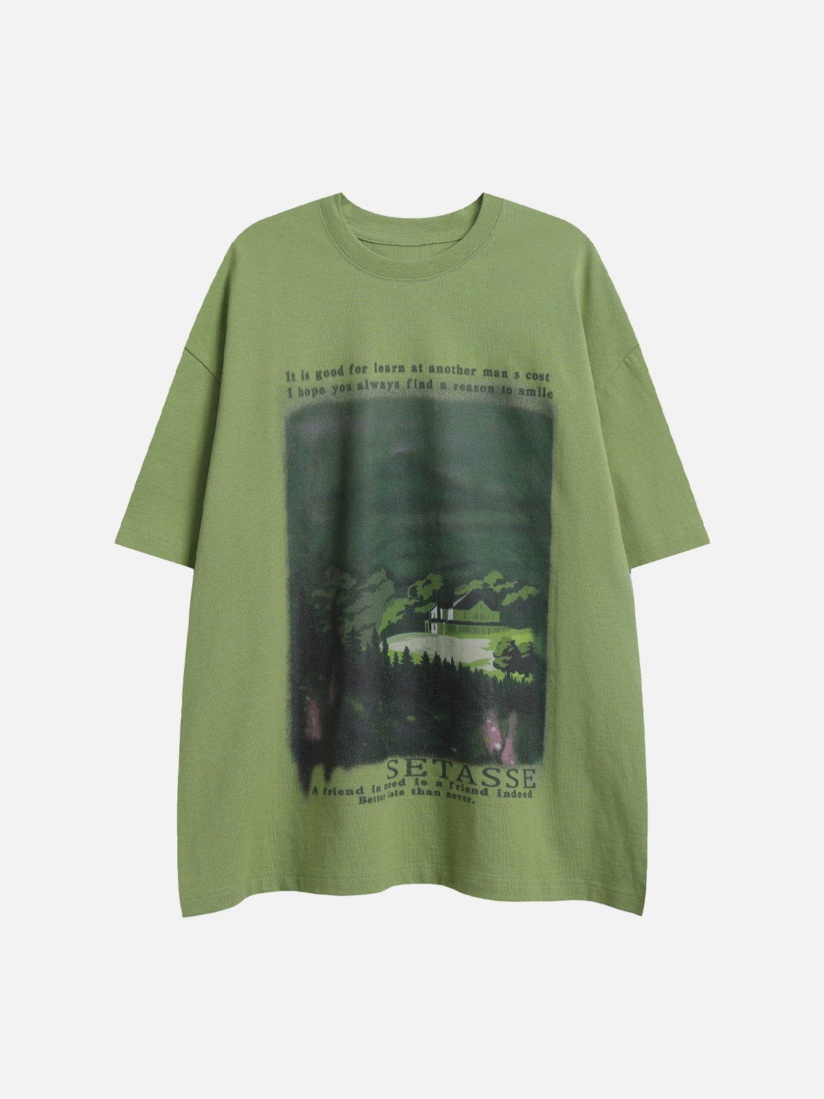 T-Shirt mit Forest House-Print 