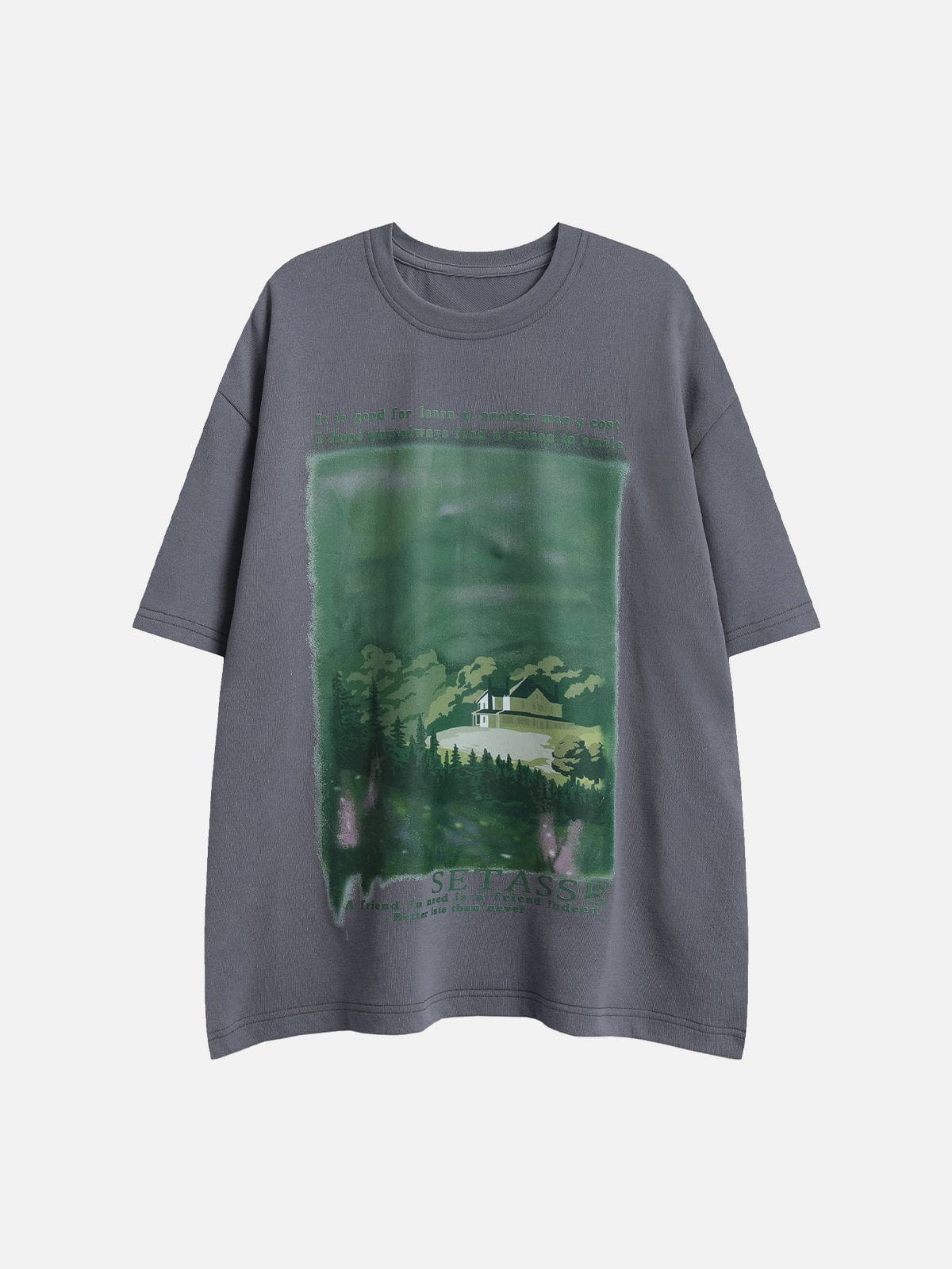 T-Shirt mit Forest House-Print 