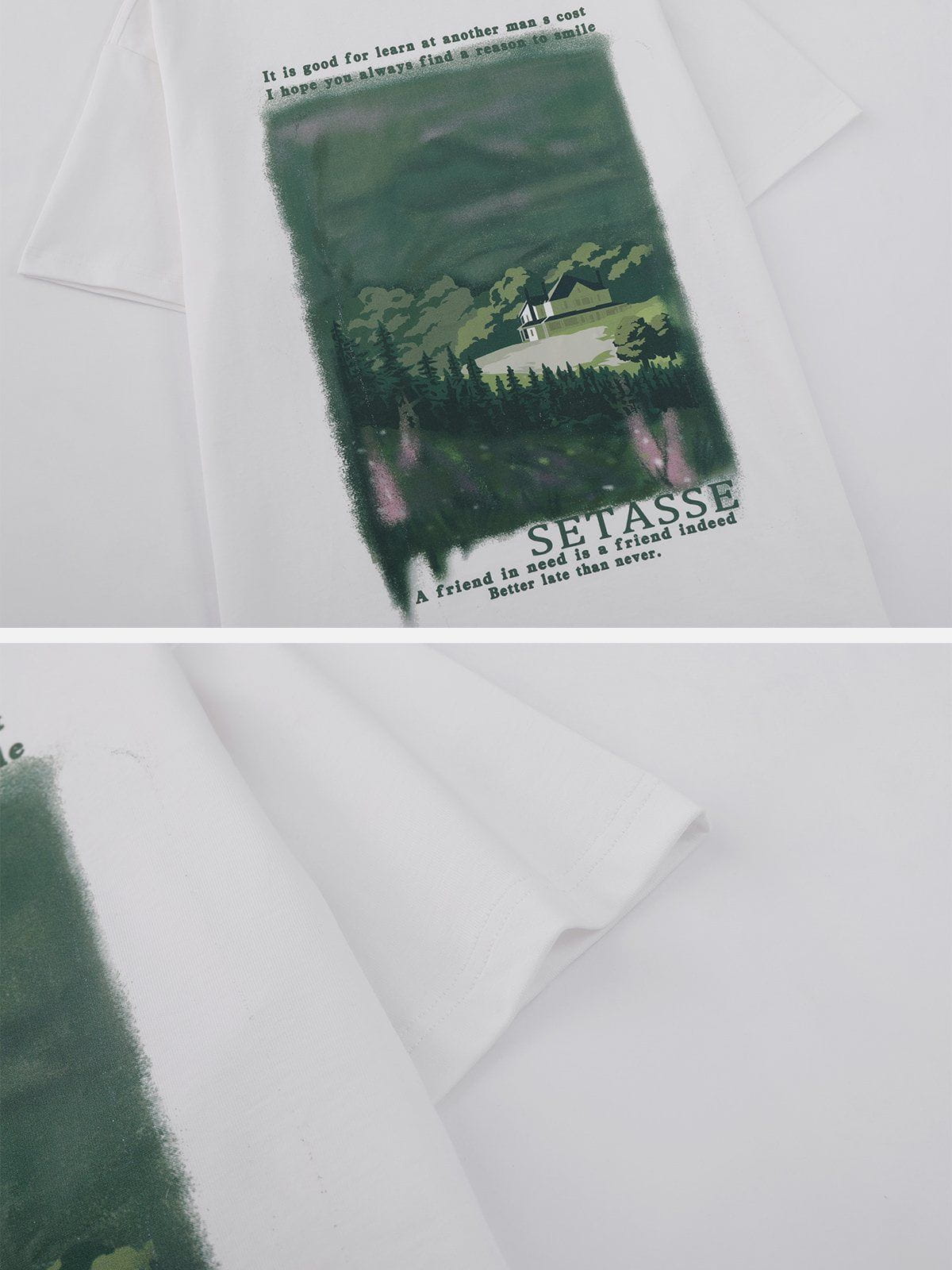 T-Shirt mit Forest House-Print 