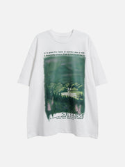T-Shirt mit Forest House-Print 
