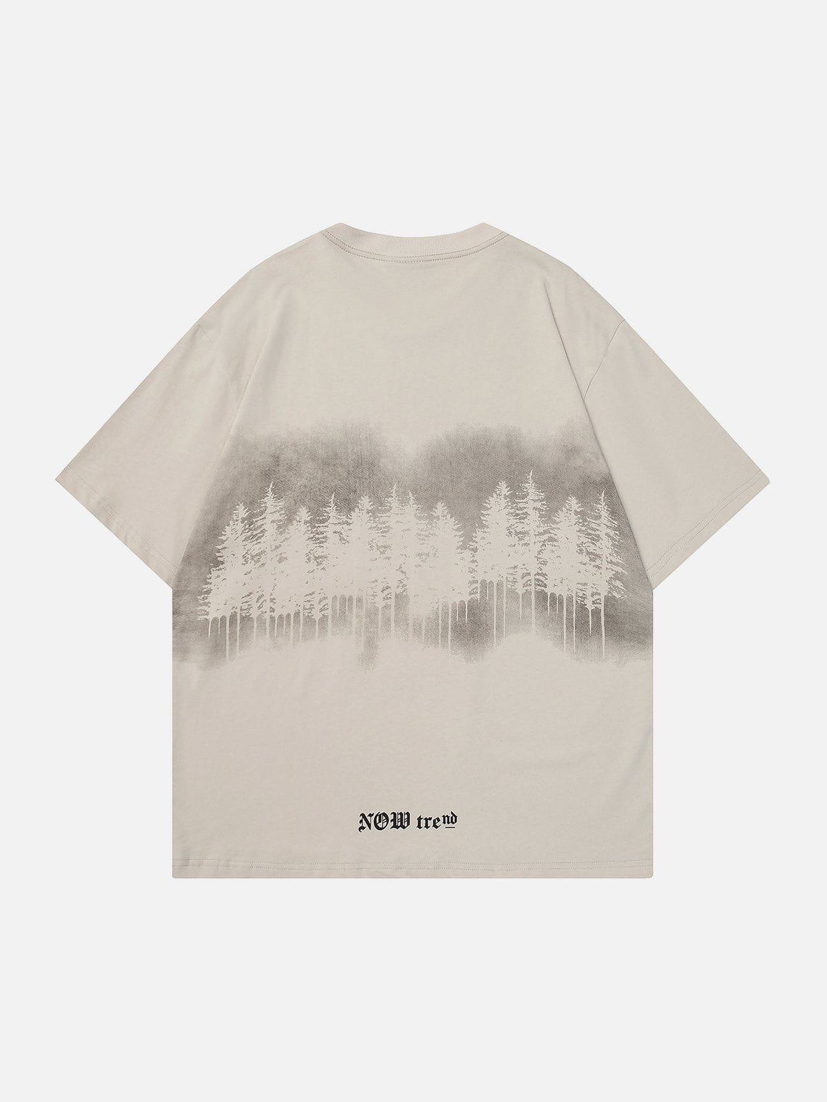 T-Shirt mit Wald-Tintenstrahldruck 