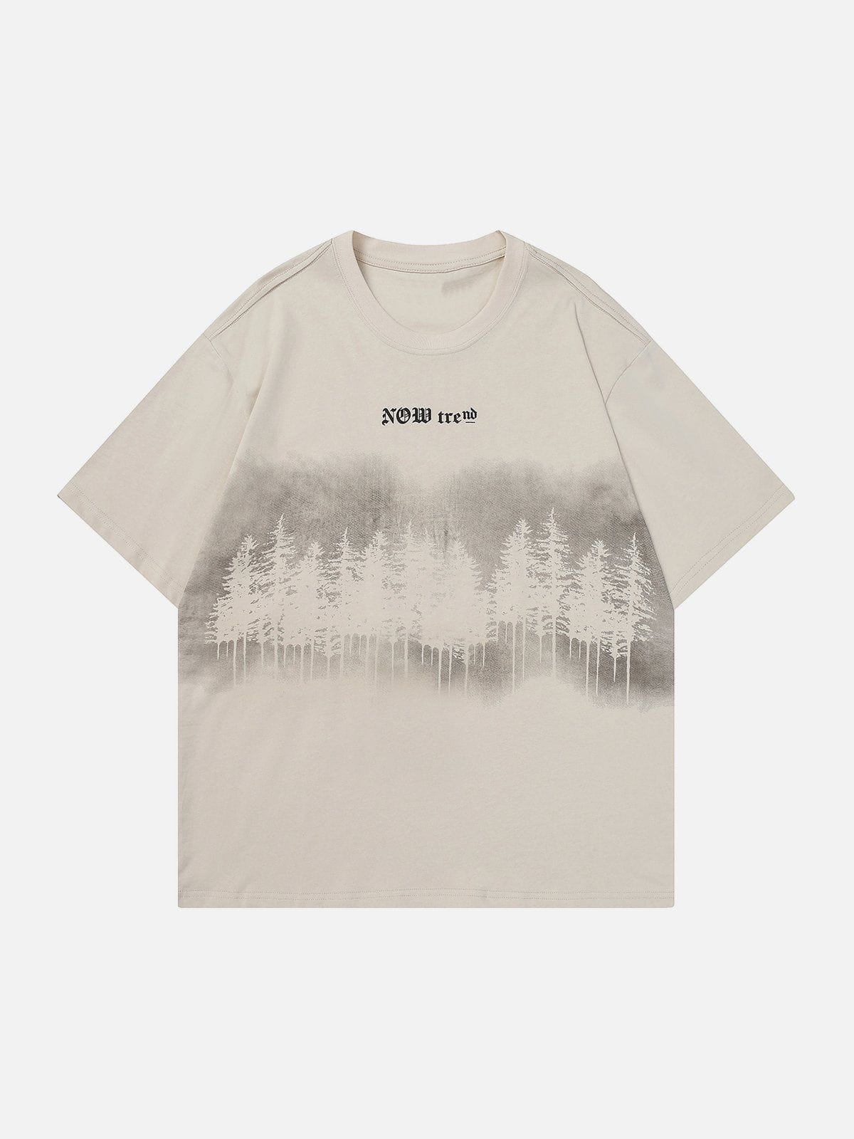 T-Shirt mit Wald-Tintenstrahldruck 