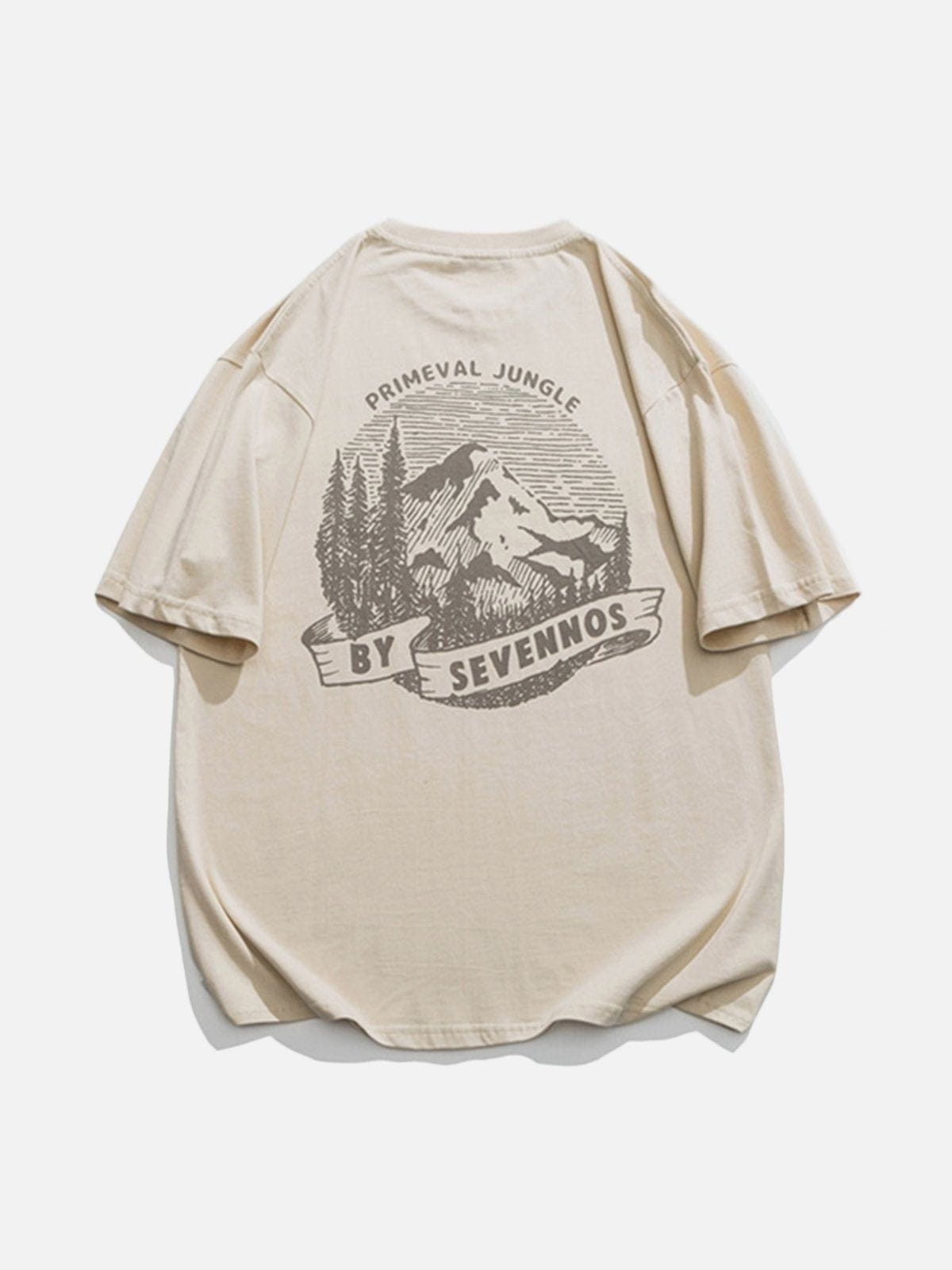 T-Shirt mit Wald- und Berg-Print 