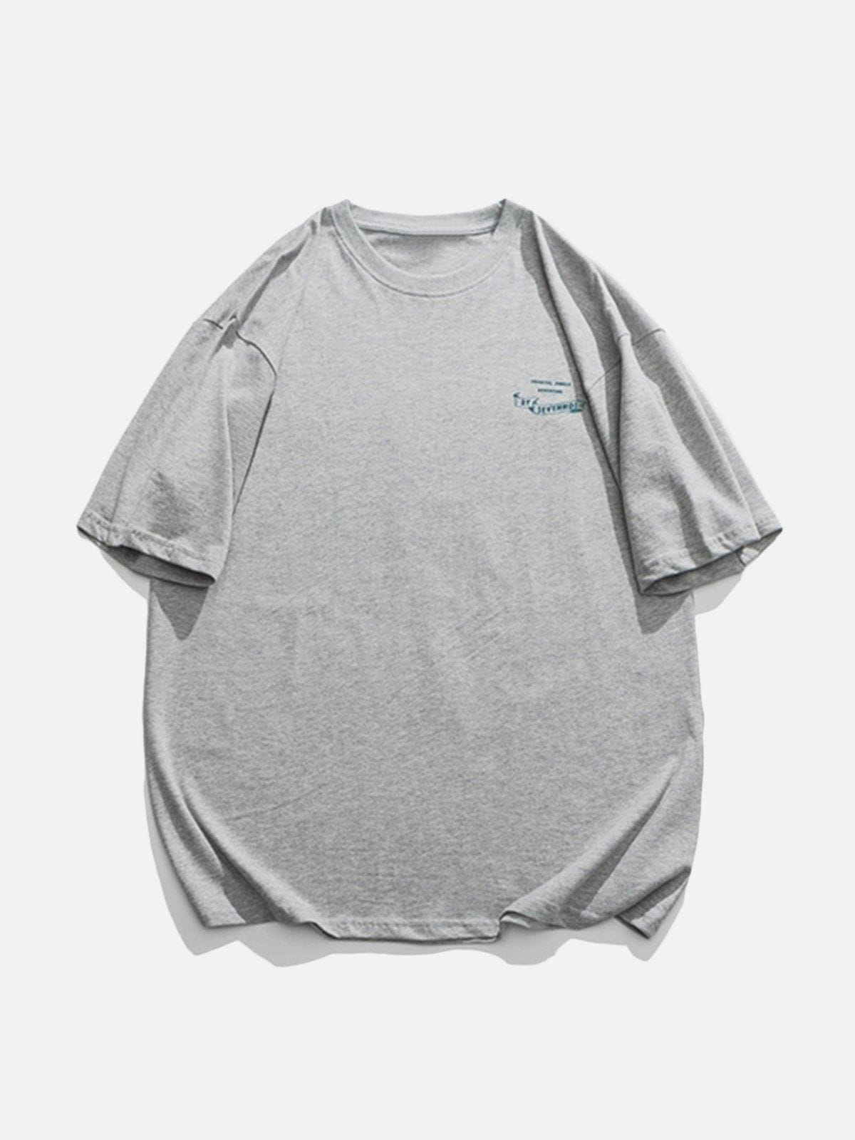 T-Shirt mit Wald- und Berg-Print 