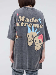 T-shirt amusant avec imprimé en mousse de dessin animé 