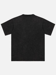 T-shirt imprimé lettres amusantes - 1901 