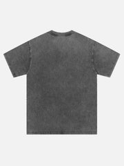 T-shirt imprimé lettres amusantes - 1901 