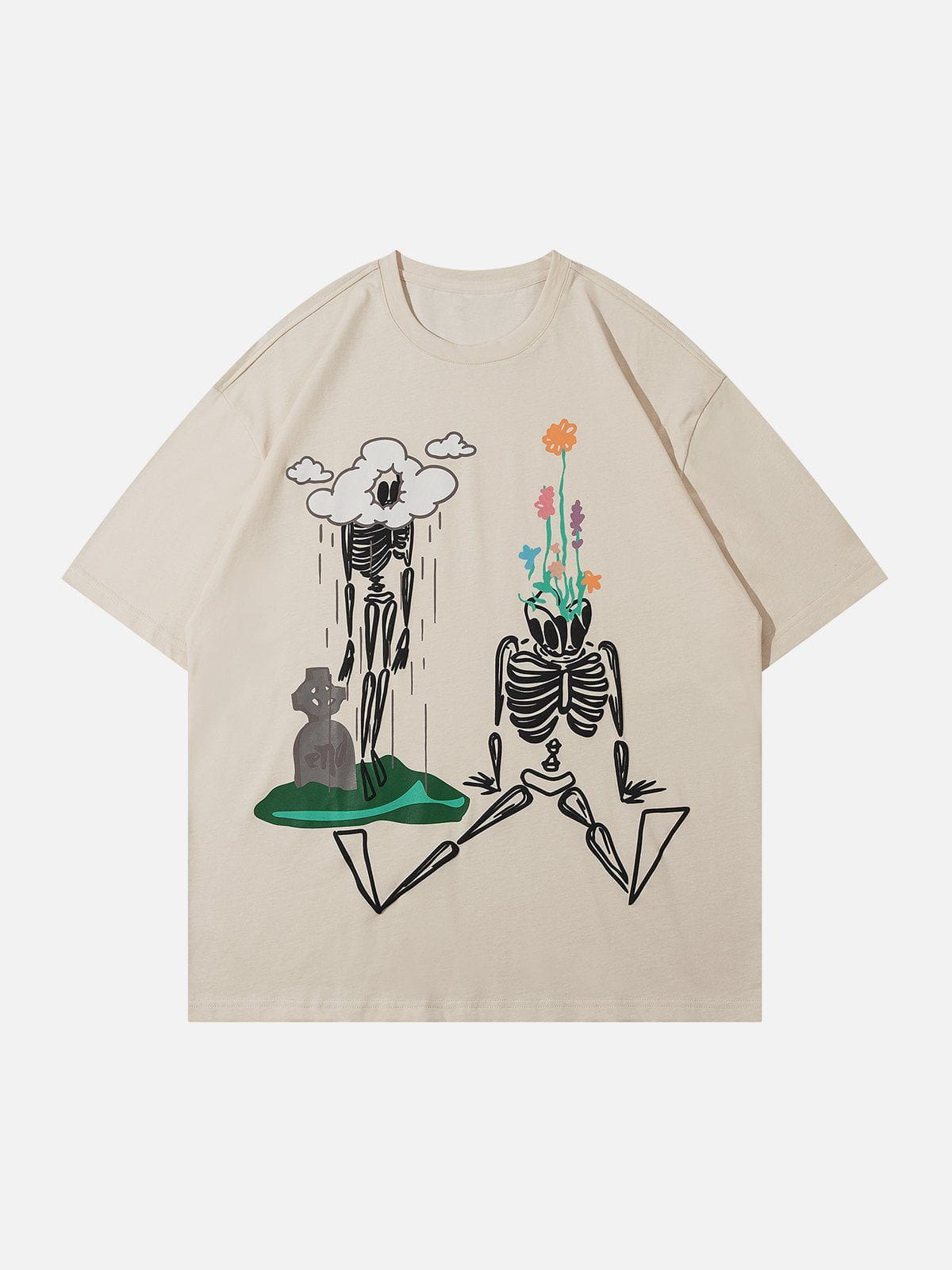 Lustiges T-Shirt mit Totenkopf-Print 