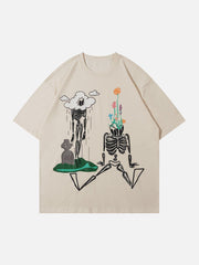 Lustiges T-Shirt mit Totenkopf-Print 