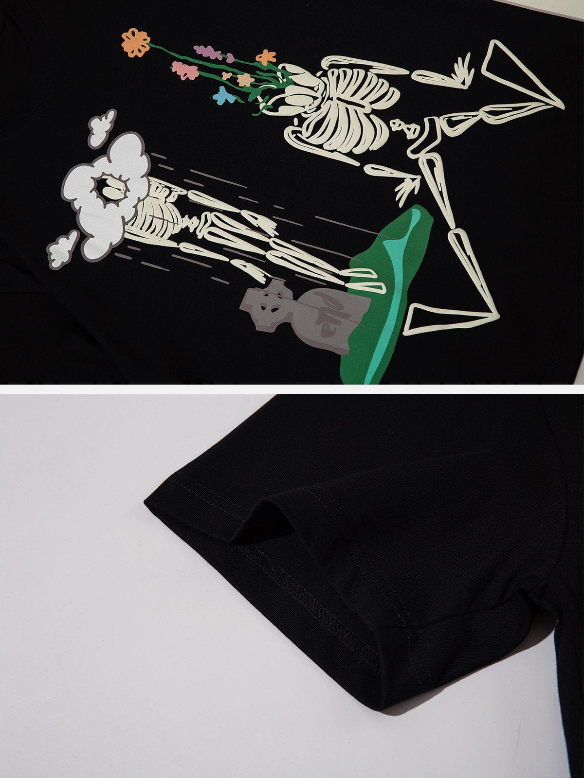 Lustiges T-Shirt mit Totenkopf-Print 