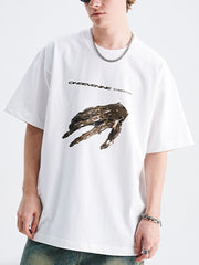 Functional Printed Design Loose Oversize T-shirt