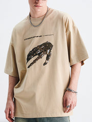 Functional Printed Design Loose Oversize T-shirt