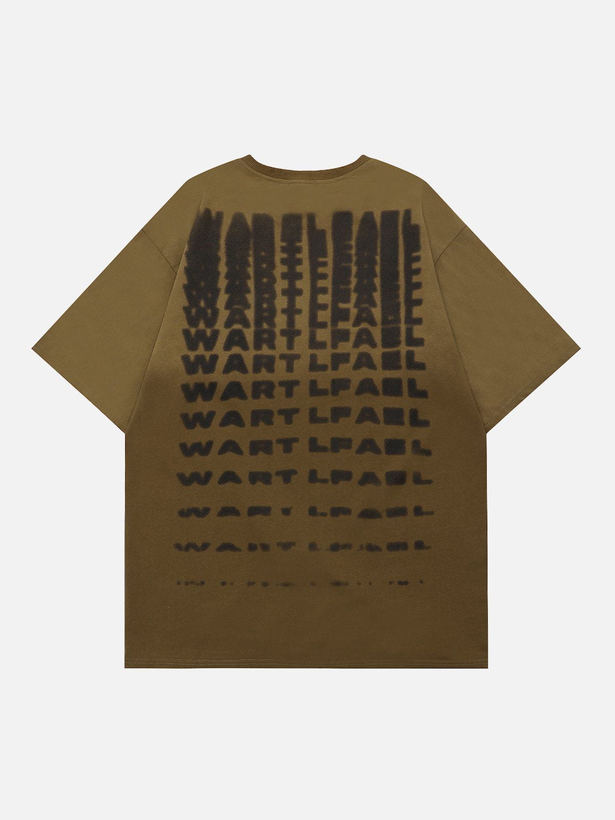 Flauschiges T-Shirt mit Buchstaben-Print 