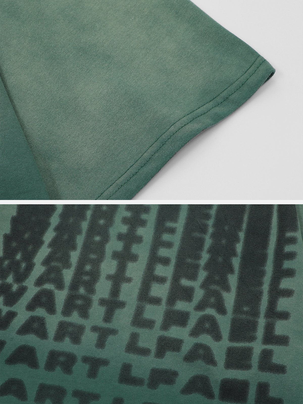 Flauschiges T-Shirt mit Buchstaben-Print 