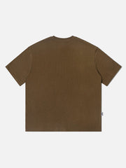 T-Shirt mit flauschigem Graffiti-Print 