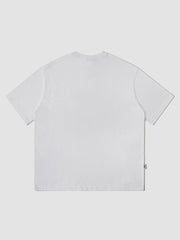 T-Shirt mit flauschigem Graffiti-Print 