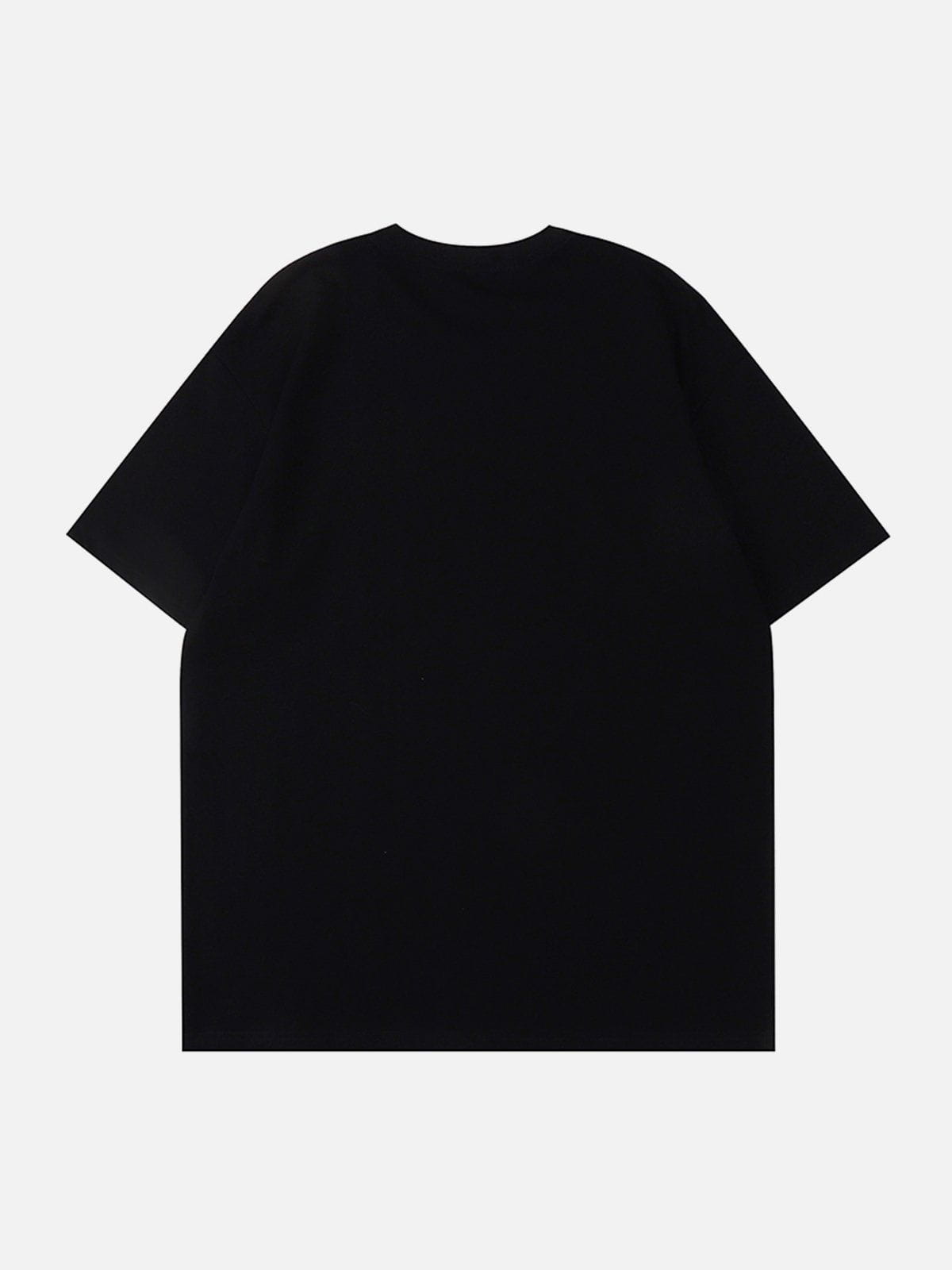 T-Shirt mit flauschigem Buchstaben-Print 