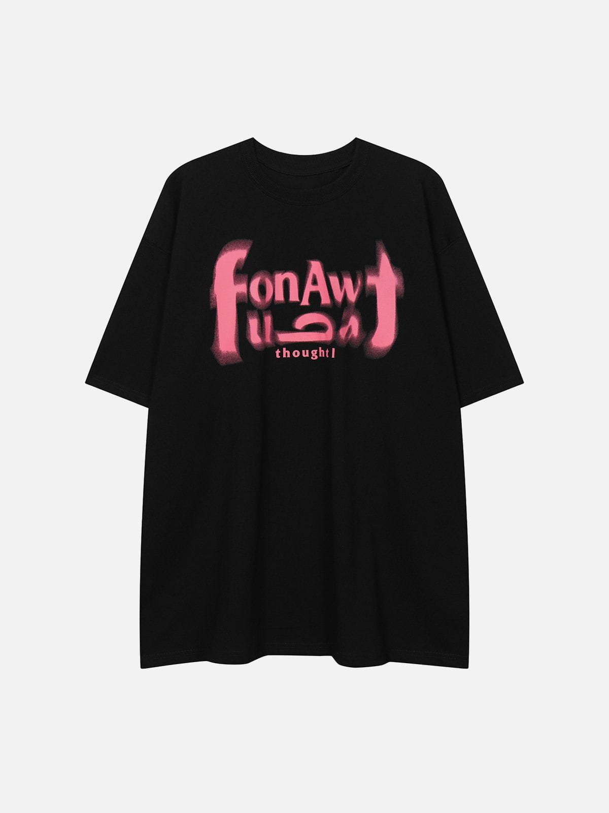 T-Shirt mit flauschigem Buchstaben-Print 