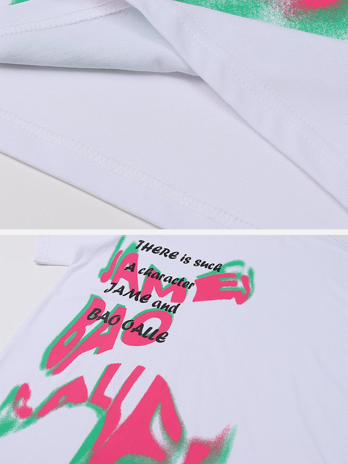 T-Shirt mit flauschigem Buchstaben-Print 