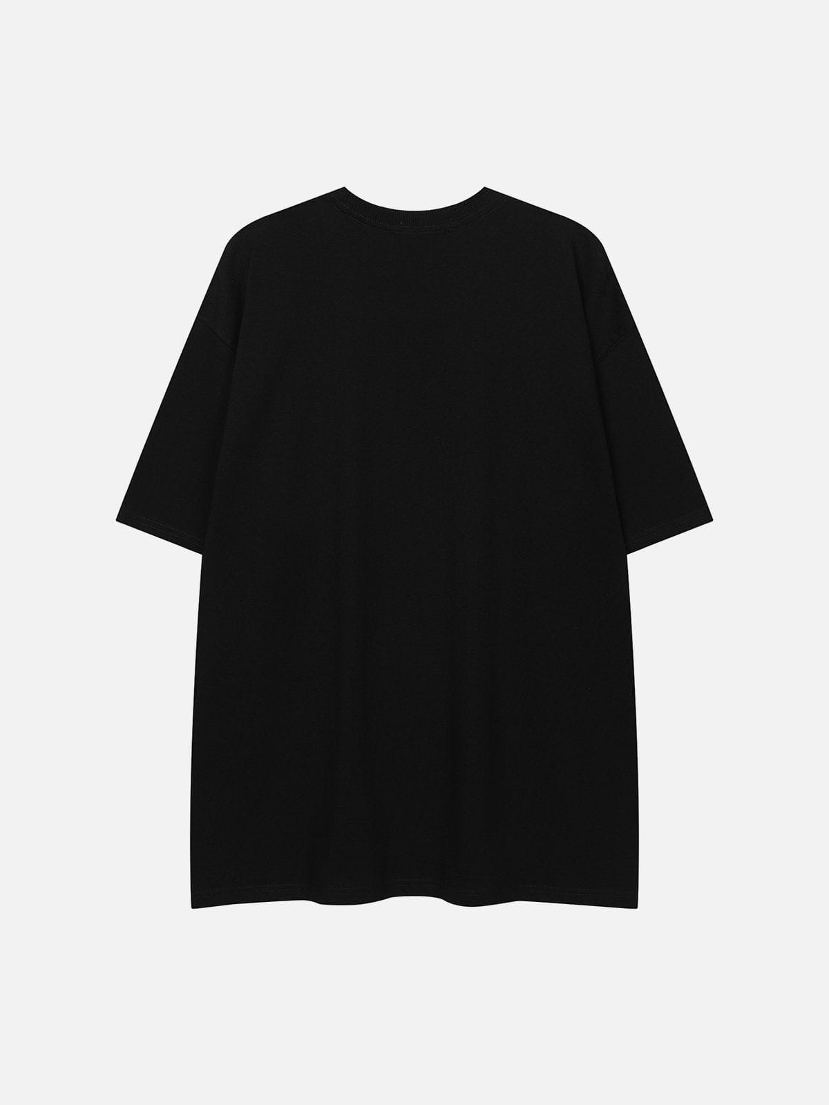 T-Shirt mit flauschigem Buchstaben-Print 