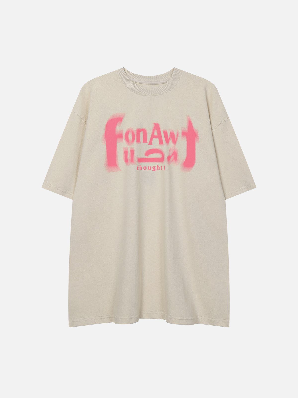 T-Shirt mit flauschigem Buchstaben-Print 