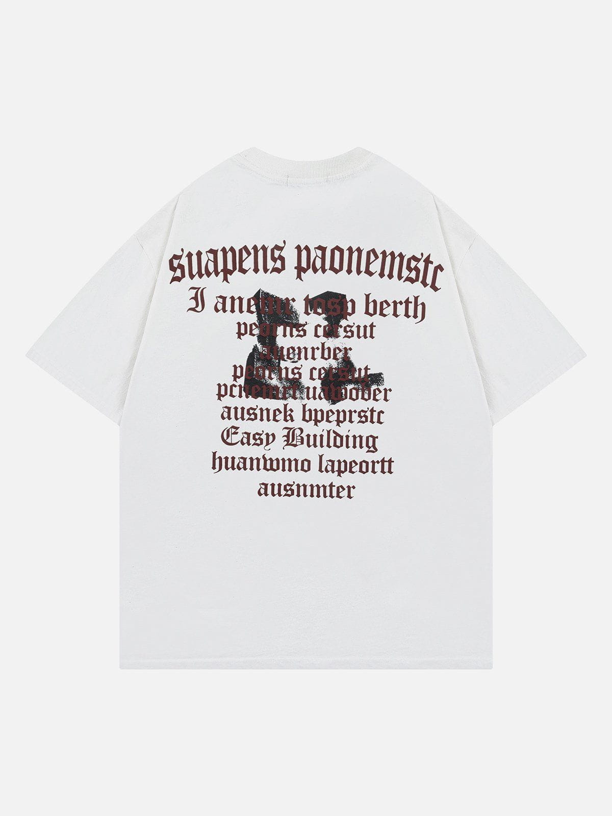 T-Shirt mit flauschigem Muster und Kontrastdruck 