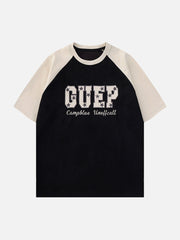 T-shirt brodé avec lettres étoiles GUEP