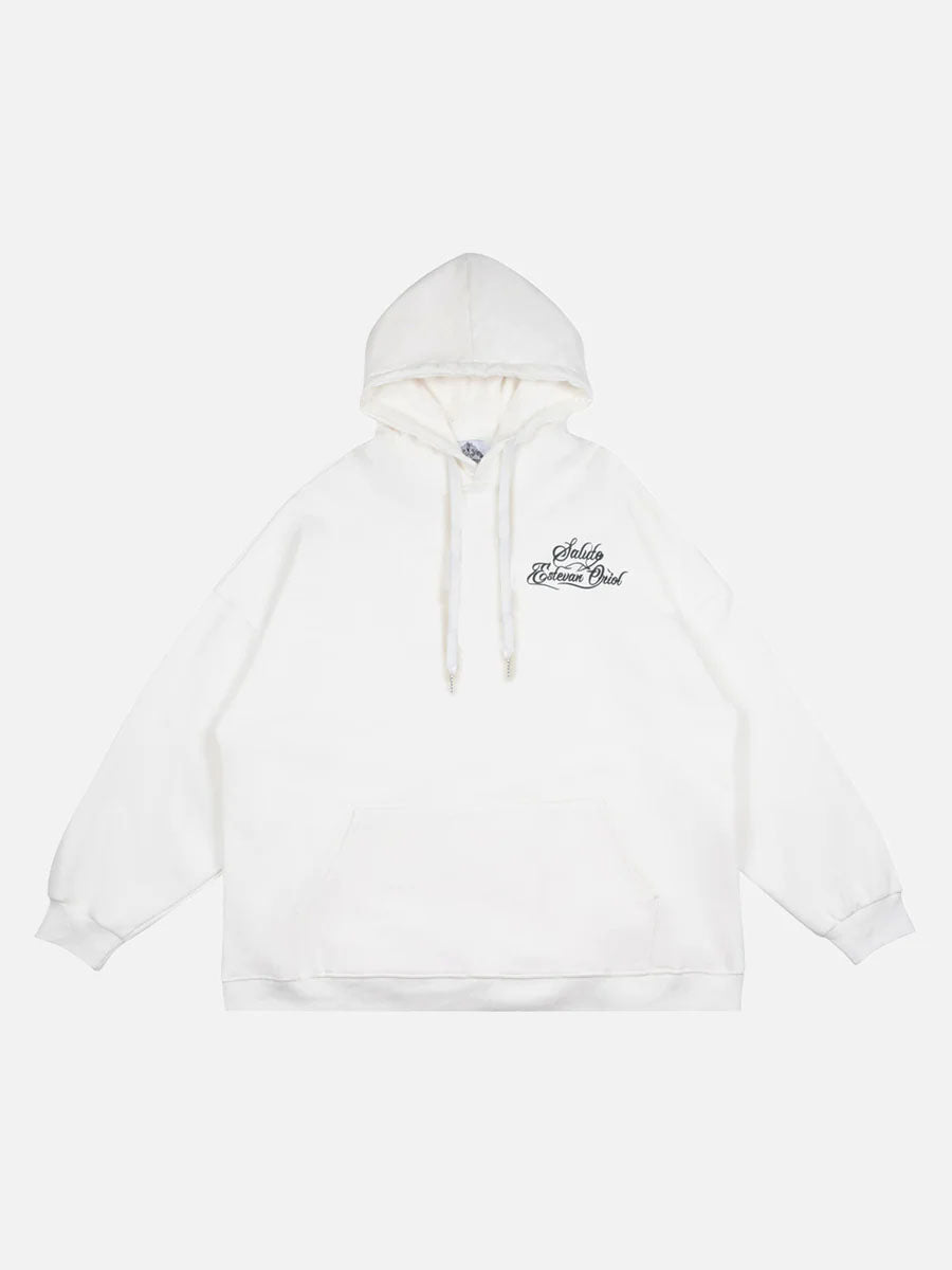 Gesture Print Hoodie -1268