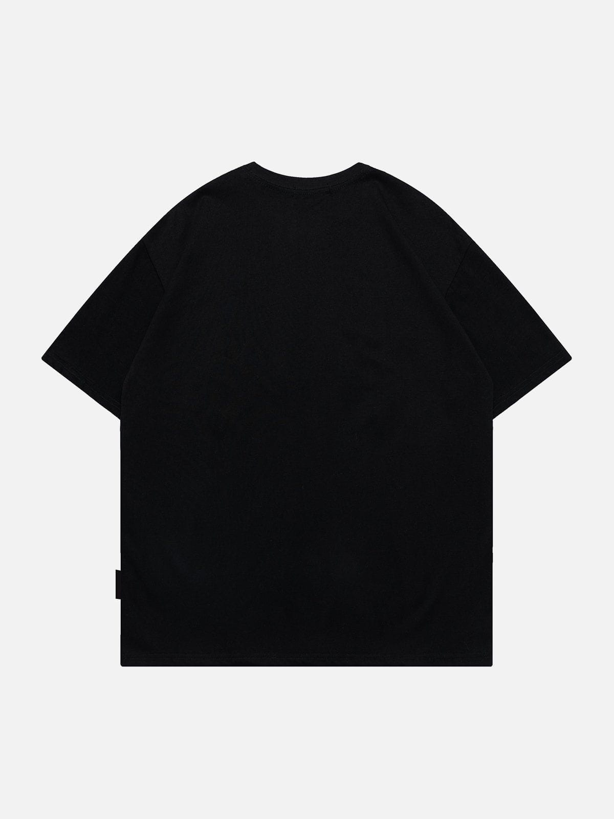Jeans-T-Shirt mit Geister-Applikation 