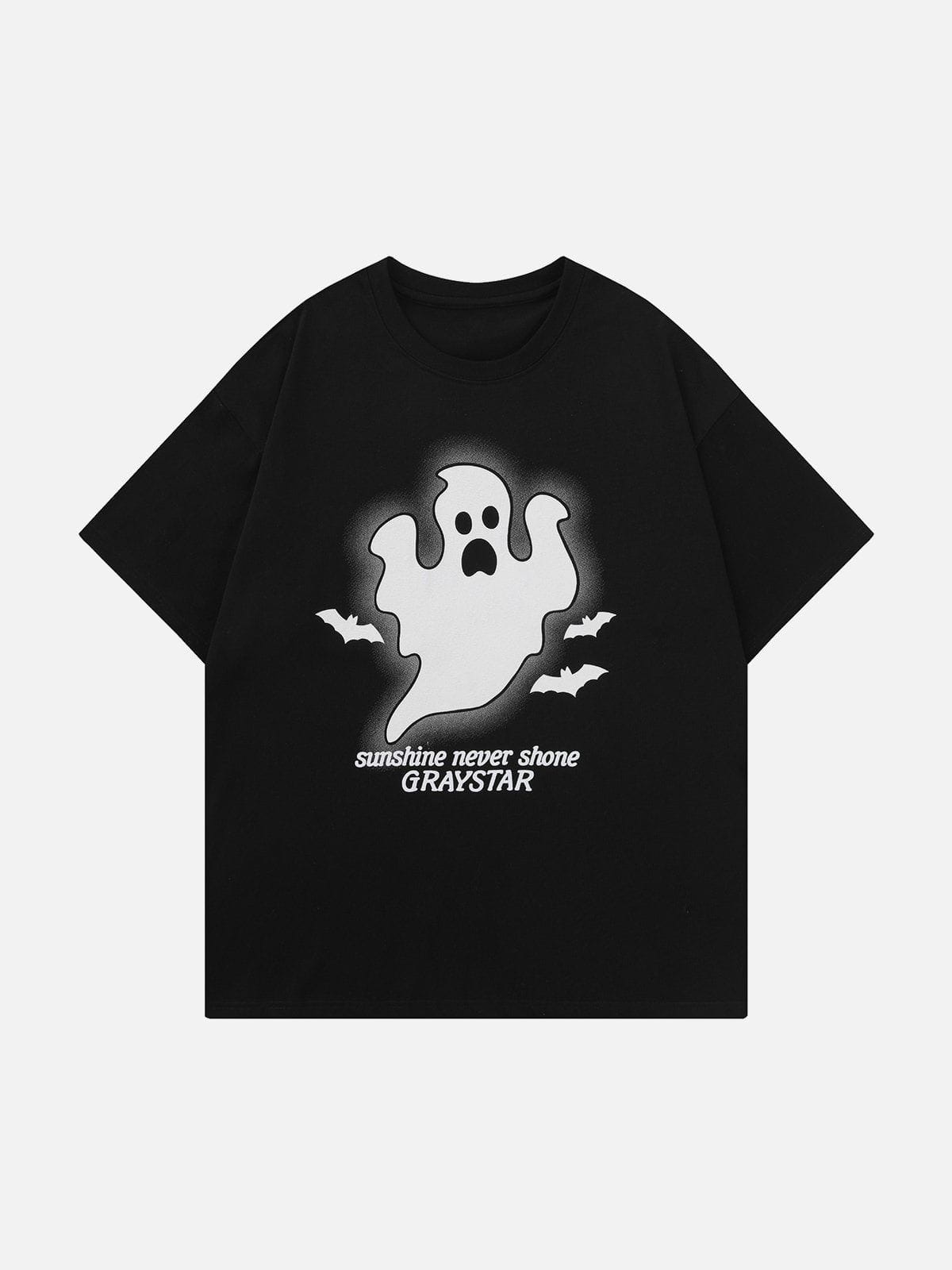 T-shirt à imprimé texturé fantôme 