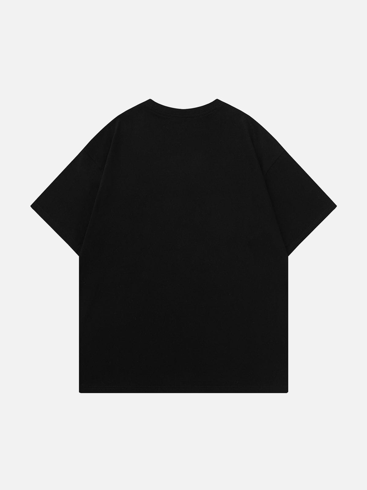 T-shirt à imprimé texturé fantôme 