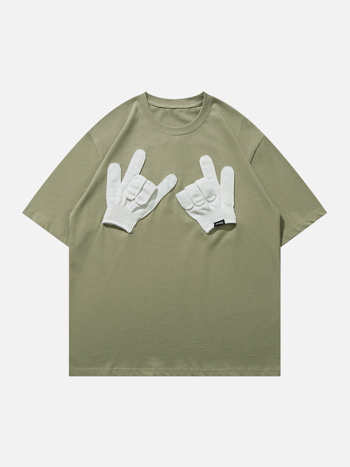 T-Shirt mit „Gloves Gestures“-Grafik 