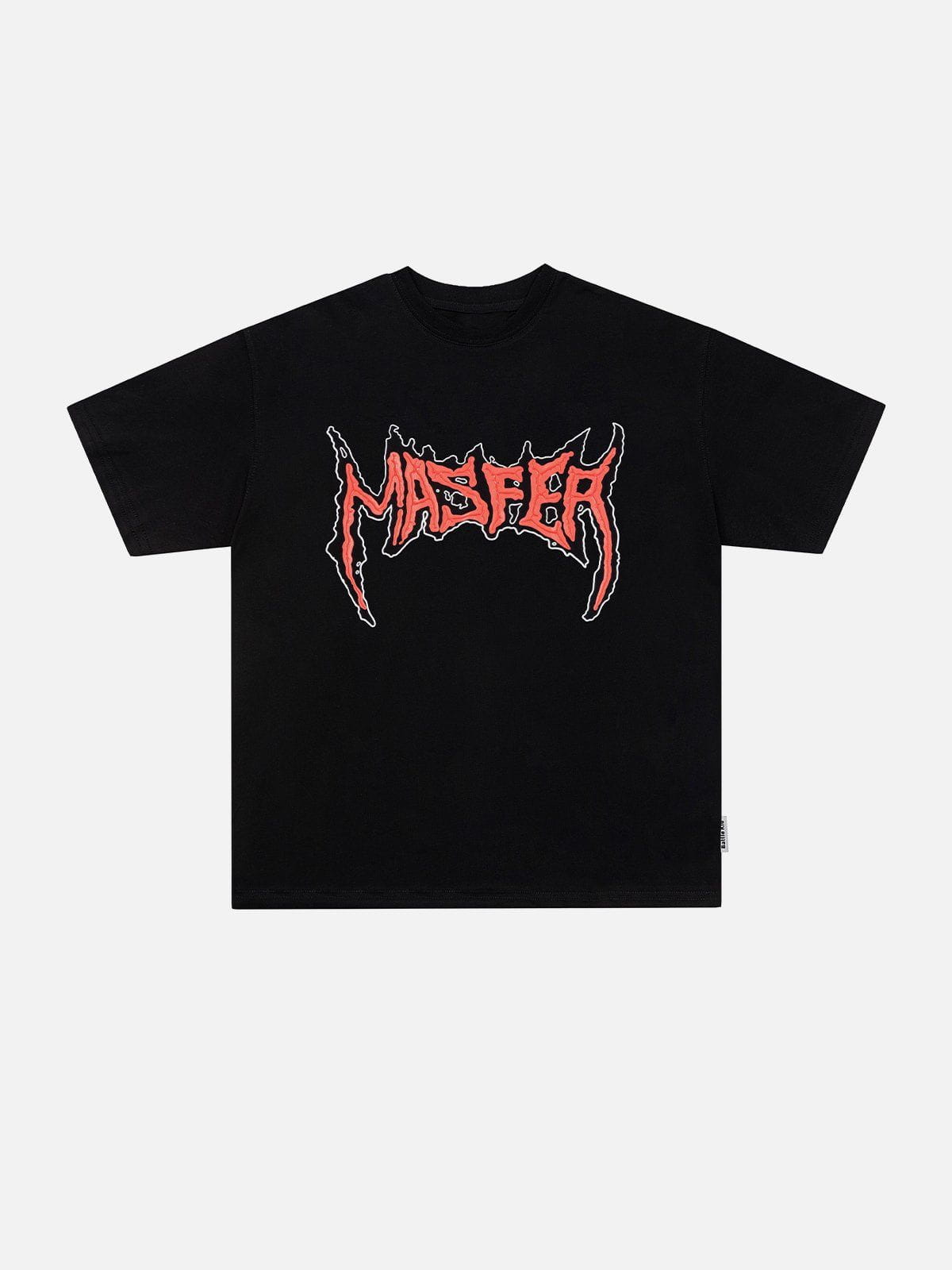 T-Shirt mit Gothic-Alphabet-Print 