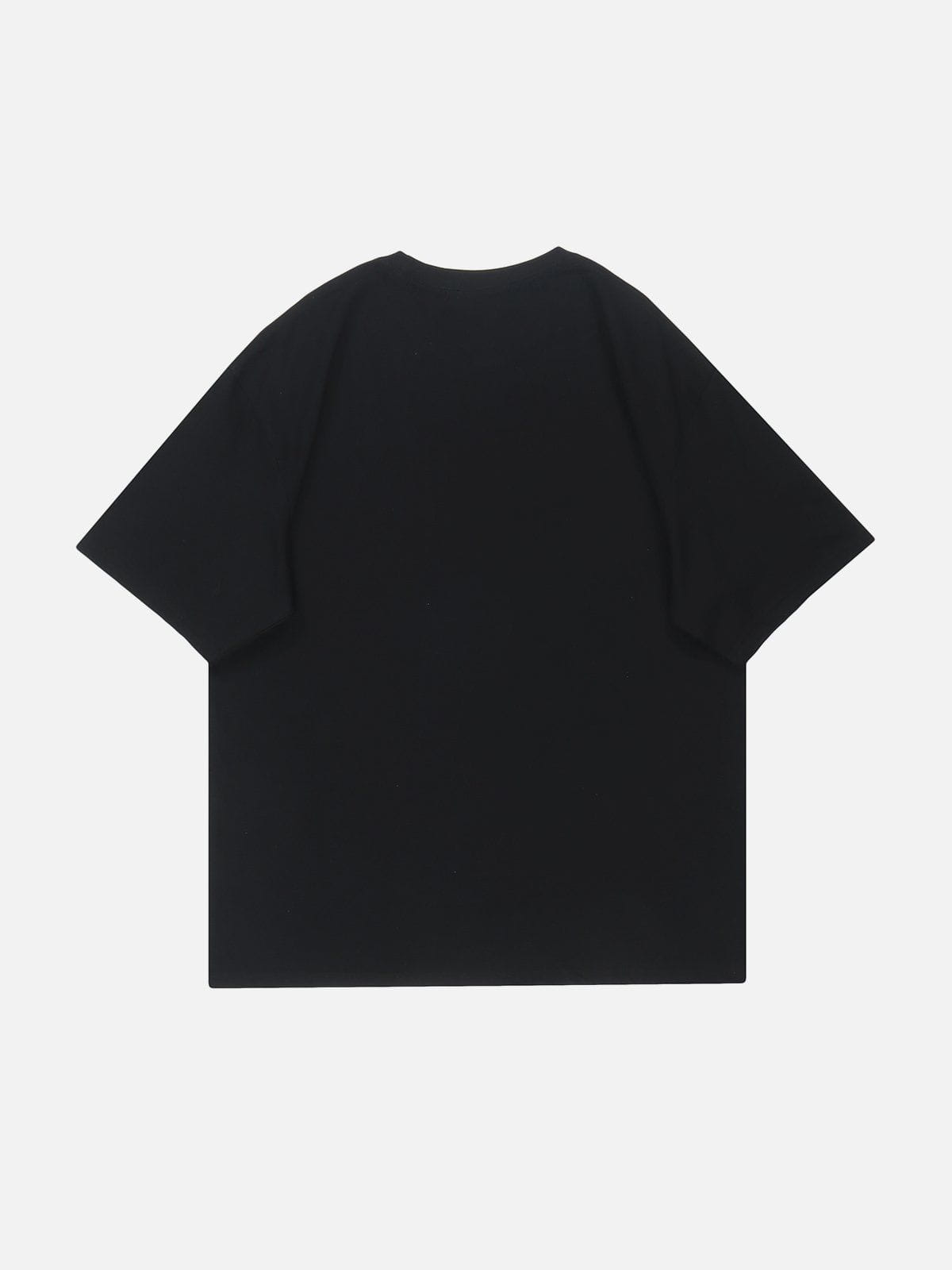 T-Shirt mit Gothic-Dämonenzähne-Print 