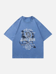 T-Shirt mit Gothic-Buchstaben-Print 