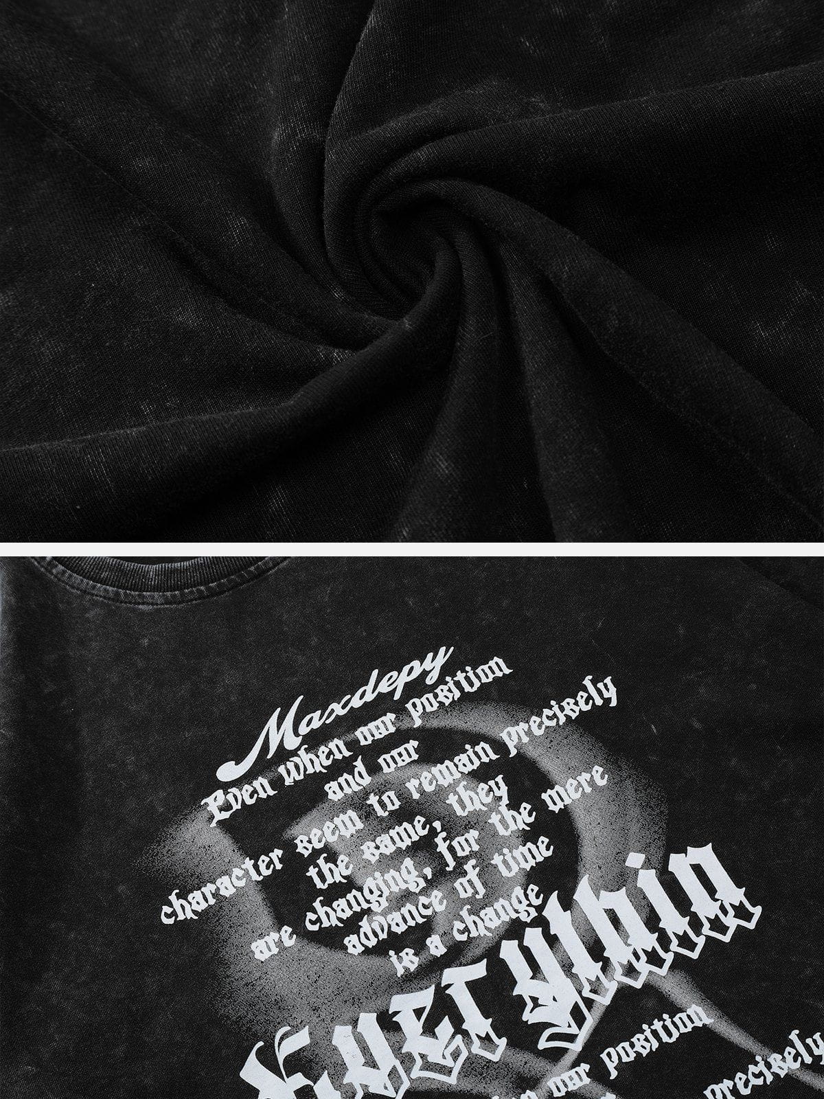 T-Shirt mit Gothic-Buchstaben-Print 