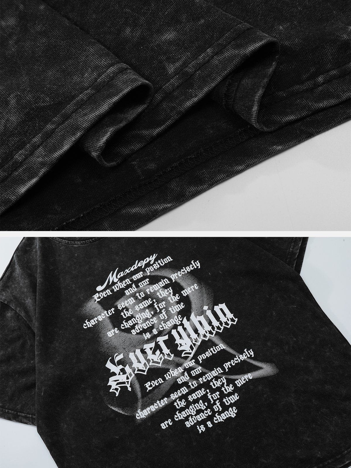 T-Shirt mit Gothic-Buchstaben-Print 