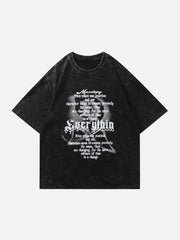 T-Shirt mit Gothic-Buchstaben-Print 