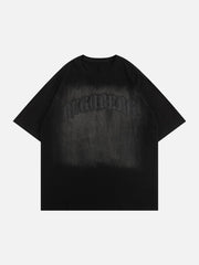 Gothic Letter Washed T-Shirt 