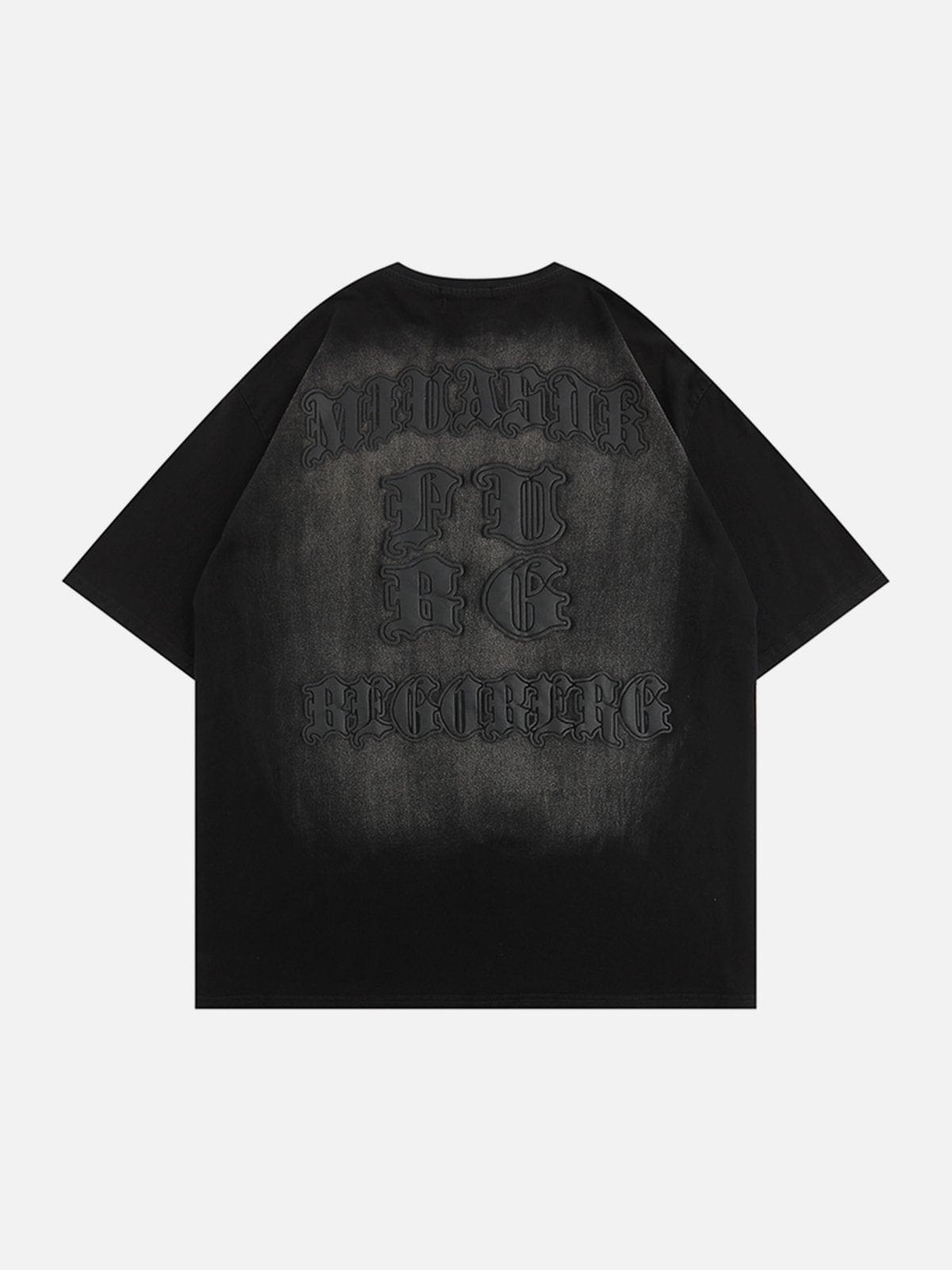Gothic Letter Washed T-Shirt 