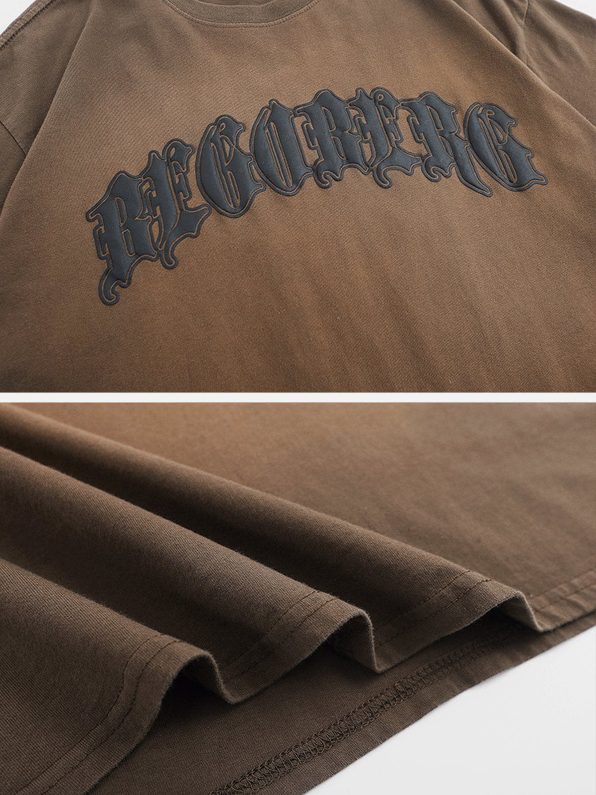 Gothic Letter Washed T-Shirt 