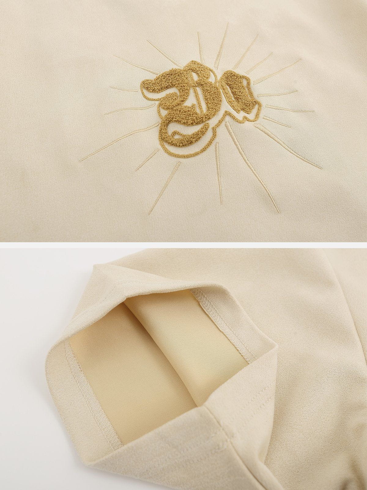 T-Shirt mit gotischer Monogramm-Stickerei 