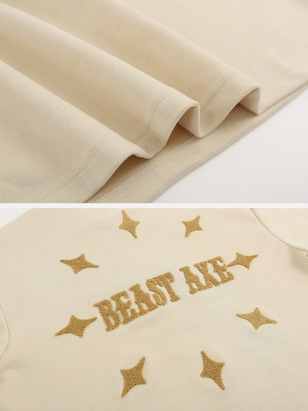 T-Shirt mit gotischer Monogramm-Stickerei 