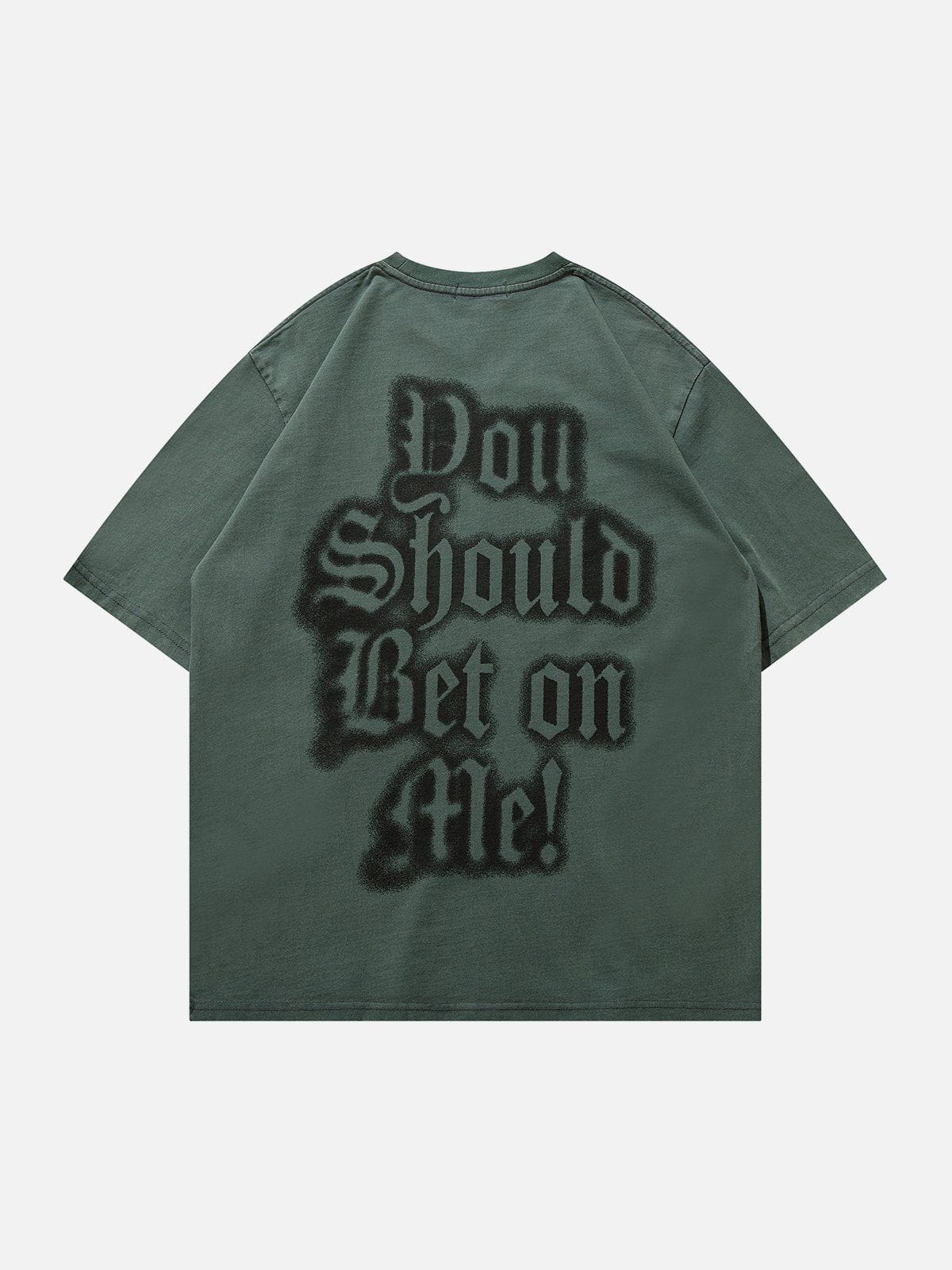 T-Shirt mit Gothic-Waschungsprint 