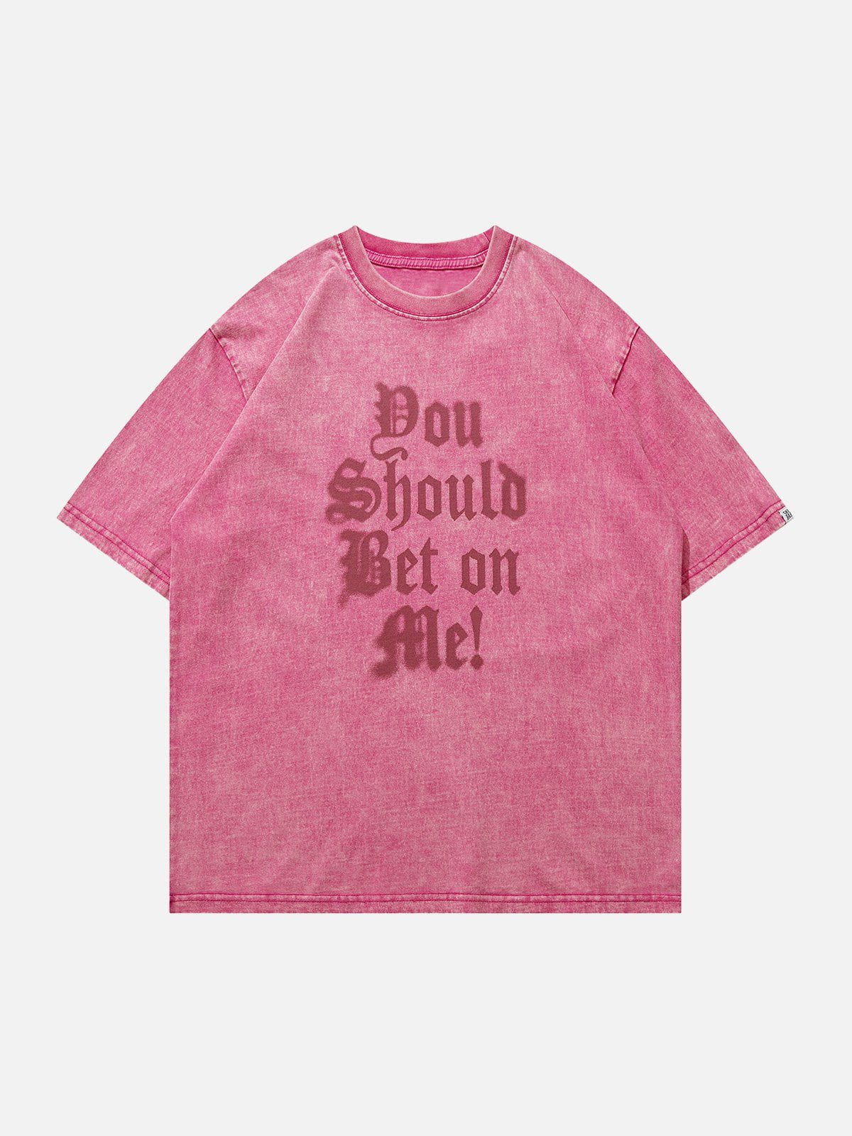 T-Shirt mit Gothic-Waschungsprint 